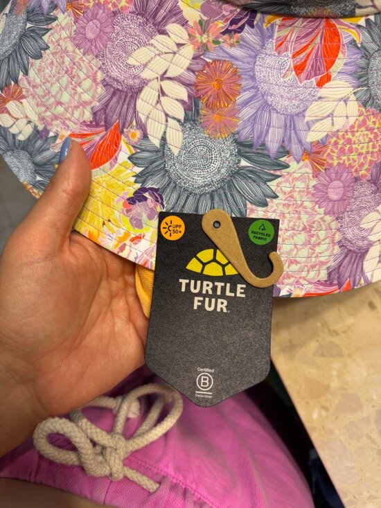 Turtle Fur Marysol Sun Hat Floral Flower Goddess Colorful UPF 50 Moisture Wick